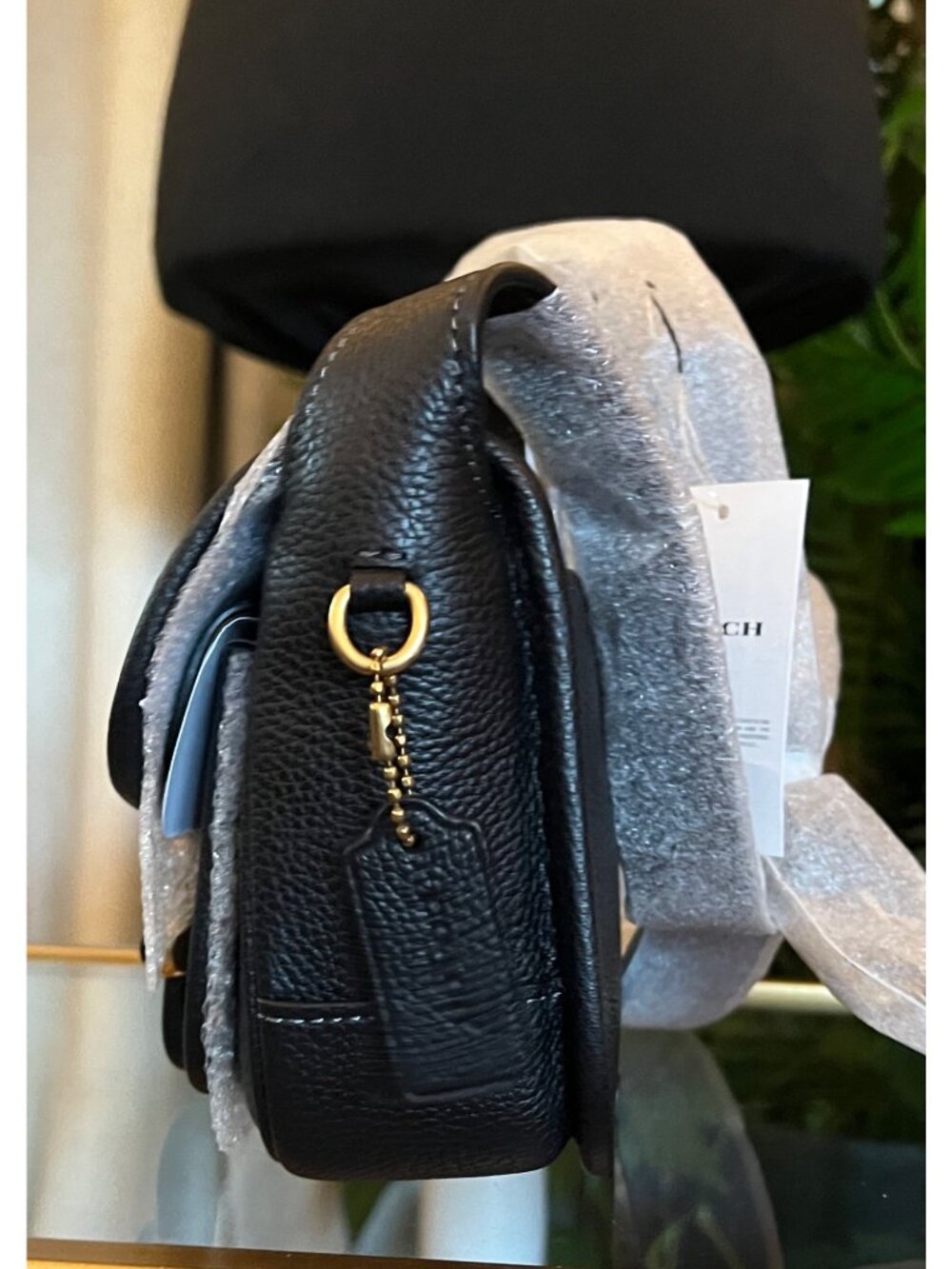 AUTHENTIC COACH BLACK LEATHER TABBY MESSENGER HANDBAG - NEW WITH TAGS - Picture 3 of 10